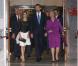 Letizia d'Espagne, son époux Felipe et la reine Sofia arrivent à la remise des Prix Prince des Asturies à Oviedo le 26 octobre 2012