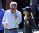 Calista Flockhart et Harrison Ford pendant le match de football de leur fils Liam, le 27 octobre 2012 à Brentwood