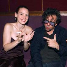 Winona Ryder et Tim Burton en 2001.