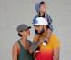 Alicia Keys avec son fils Egypt et son mari Swizz Beatz à New York le 19 septembre 2012.