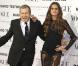 Le photographe Mario Testino et le mannequin Izabel Goulart assistent à la soirée de lancement du Vogue España de décembre 2012 au palais Fernán Núñez. Madrid, le 27 novembre 2012.