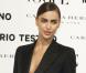 Irina Shayk, ultra sexy dans son costume Yves Saint Laurent, assiste à la soirée lancement du Vogue España de décembre 2012 au palais Fernán Núñez. Madrid, le 27 novembre 2012.