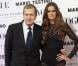 Le photographe Mario Testino et le mannequin Izabel Goulart assistent à la soirée de lancement du Vogue España de décembre 2012 au palais Fernán Núñez. Madrid, le 27 novembre 2012.