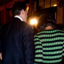 Arnaud Montebourg et Audrey Pulvar à Paris, le 9 octobre 2011.