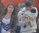 Lionel Messi et Antonella Roccuzzo avec leur petit Thiago, le lundi 10 décembre 2012 à Barcelone.