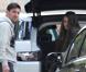 Lionel Messi et sa compagne Antonella Roccuzzo avec leur petit Thiago, le lundi 10 décembre 2012 à Barcelone.