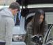Lionel Messi et sa compagne Antonella Roccuzzo avec leur petit Thiago, le lundi 10 décembre 2012 à Barcelone.