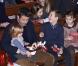 Séquence cadeaux pour la Saint-Nicolas, le prince Christian s'éclate ! La princesse Mary et le prince Frederik de Danemark étaient avec leurs quatre enfants, Christian, Isabella, Vincent et Josephine, au concert de Noël annuel à l'église Esajas de Copenhague, le 16 décembre 2012.