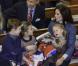  Le prince Frederik et la princesse Mary de Danemark étaient avec leurs quatre enfants, Christian, Isabella, Vincent et Josephine, au concert de Noël annuel à l'église Esajas de Copenhague, le 16 décembre 2012. 
