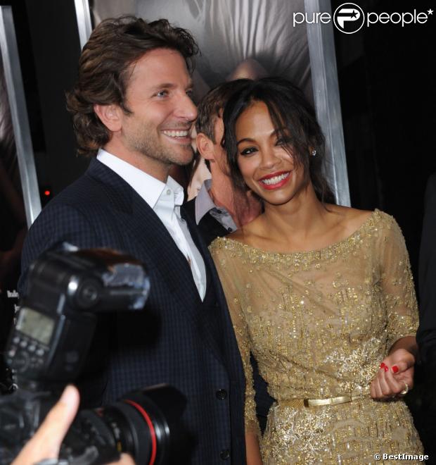 Bradley Cooper, Zoe Saldana à l'avant-première de The Words à Los Angeles le 4 septembre 2012.