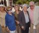 Jean Topart (à droite) avec Françoise Christophe, Nicole Courcel et Georges Wilson lors des obsèques de Suzanne Flon au Père Lachaise le 21 juin 2005