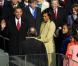 Barack et Michelle Obama lors de la cérémonie d'investiture le 20 janvier 2009.