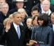 Barack et Michelle Obama lors de la cérémonie d'investiture le 21 janvier 2013.