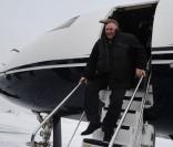 Gérard Depardieu arrivant le 6 janvier 2013 à Saransk, capitale de la Mordovie, république autonome russe