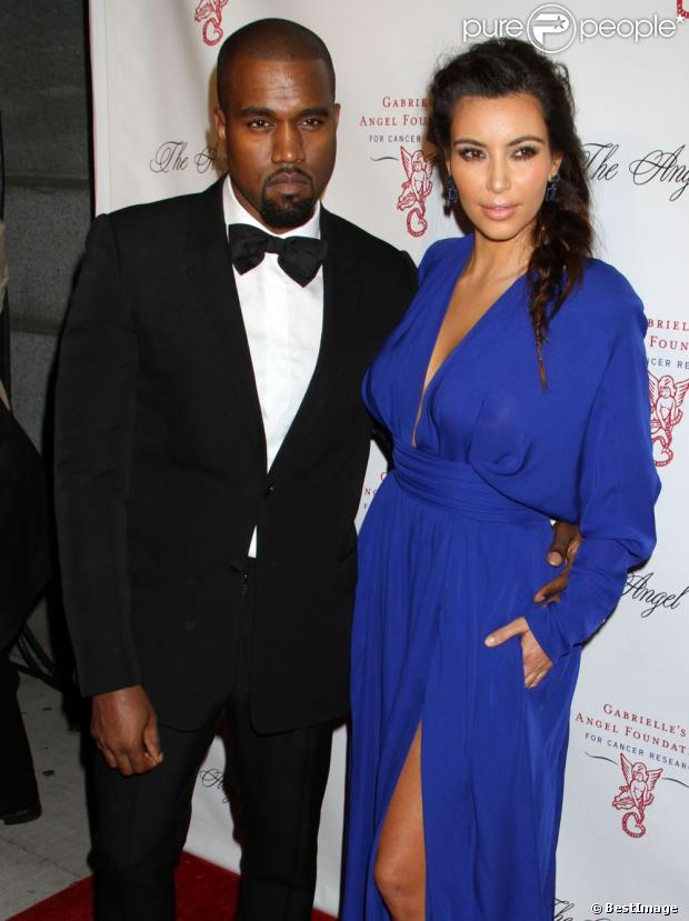 Kanye West, Kim Kardashian à la soirée Angel Ball à New York, le 22 octobre 2012.
