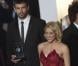 Shakira et Gerard Piqué en Suisse le 9 janvier 2012.