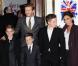 David Beckham, Victoria Beckham et leurs enfants à Londres le 11 décembre 2012.