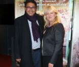 Charlotte de Turckheim et son mari Zaman Hachemi parlent de liberté et d'amour à l'avant-première du film Syngué Sabour à l'UGC des Halles à Paris, le 14 février 2013.