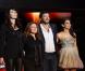 La Grande Sophie, Isablle Boulay, Patrick Bruel et Tal lors de l'enregistrement de l'émission Hier Encore à l'Olympia (diffusée le 2 mars) à Paris le 10 janvier 2013