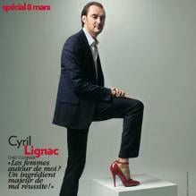 Cyril Lignac a posé avec des talons dans le numéro de mars 2013 du magazine Marie Claire. Photo publiée avec l'aimable autorisation de Marie Claire.