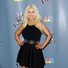 La chanteuse Christina Aguilera à la première de la 4e saison de The voice TCL Chinese Theatre à Los Angeles, le 20 mars 2013.