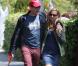 Jon Hamm se promène avec sa petite amie Jennifer Westfeldt dans les rues de West Hollywood à Los Angeles, le 2 avril 2013.