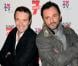 Stéphane Rotenberg et Fréderic Lopez posent à la soirée I love TV on Ice Party au Grand Palais à Paris, le 12 décembre 2012.