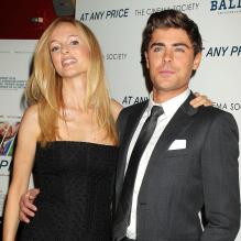 Heather Graham et Zac Efron à la projection du film At Any Price à New York le 18 avril 2013.
