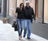 Flavio Briatore et sa femme Elisabetta Gregoraci à Milan le 18 avril 2013