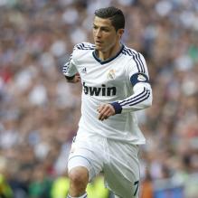Cristiano Ronaldo lors du match Real Madrid - Betis Séville à Madrid. Le 20 avril 2013.