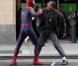 Jamie Foxx face à Spider-Man sur le tournage de The Amazing Spider-Man 2 à New York le 28 avril 2013.