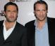 Gilles Lellouche et Jean Dujardin lors de l'avant-première des Infidèles à Paris le 14 février 2012.