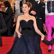 Marion Cotillard lors de la projection du film De rouille et d'os au Festival de Cannes le 17 mai 2012