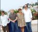 Joaquin Phoenix, Robert Duvall, Eva Mendes, James Gray lors du photocall du film La nuit nous appartient (We Own the Night) au Festival de Cannes 2007