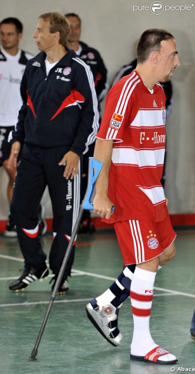 Franck Ribéry avec ses coéquipiers pour les photos d'avant-saison