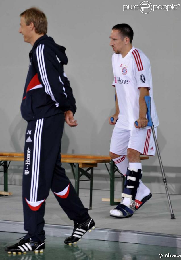 Franck Ribéry avec ses coéquipiers pour les photos d'avant-saison