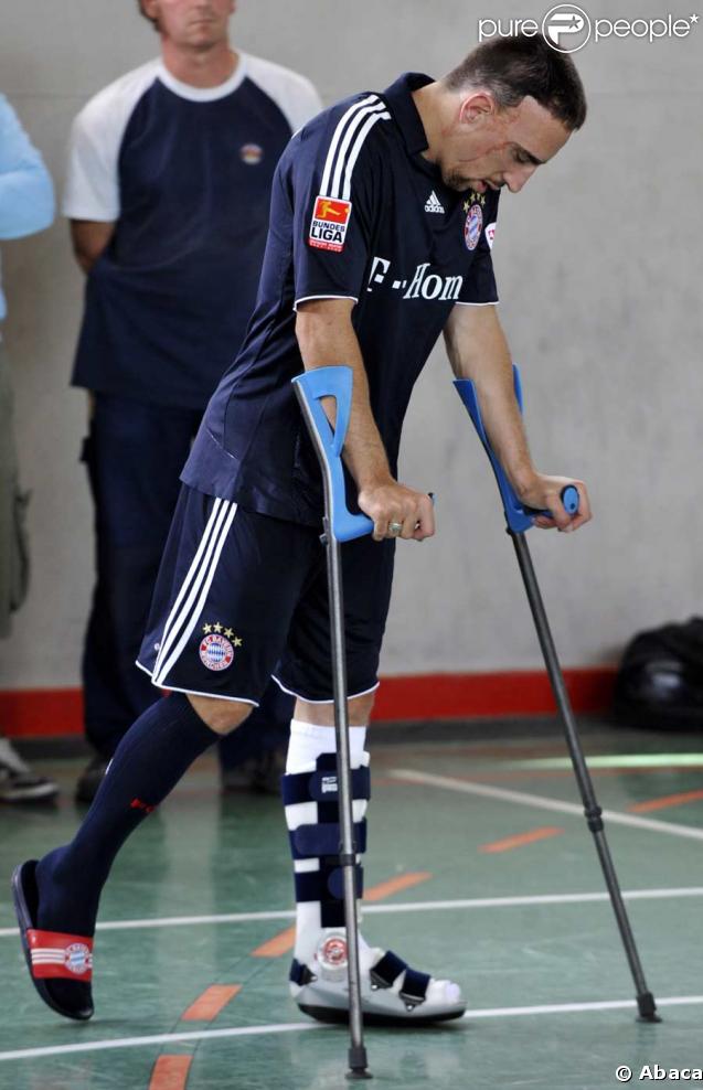 Franck Ribéry avec ses coéquipiers pour les photos d'avant-saison