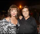Joan Collins et Tony Murray chez Tony Murray à Saint Tropez