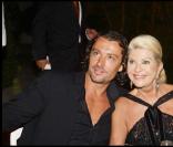 Ivana Trump et son mari Rossano Rubicondi chez Tony Murray à Saint Tropez