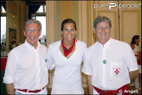 Jean Grenet, Amélie Mauresmo et Jean-Michel Larqué