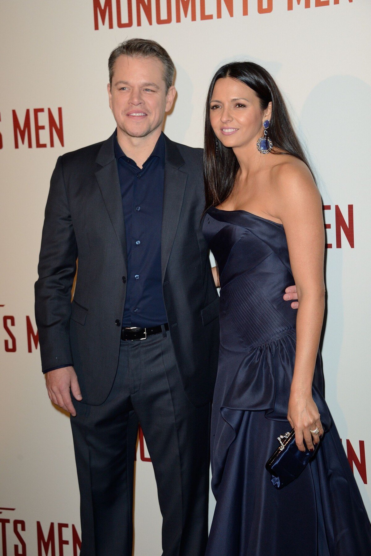 Photo Matt Damon et sa femme Luciana Barroso lors de la présentation