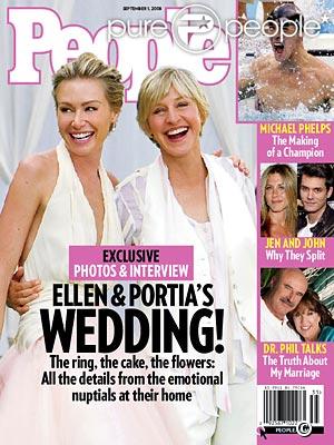 Ellen DeGeneres et sa compagne Portia de Rossi en couverture de People