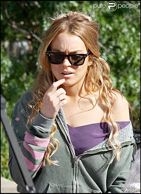 Lindsay Lohan sur le tournage d'Ugly Betty