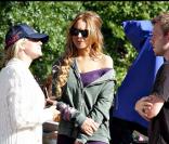 Lindsay Lohan sur le tournage d'Ugly Betty