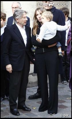 Roman Polanski, Mathilde Seigner et son fils Louis