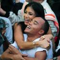 REPORTAGE PHOTOS : Nicole Scherzinger a tremblé pour son héros Lewis Hamilton... champion du monde !