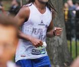 Yannick Noah lors du marathon de New York en 2005