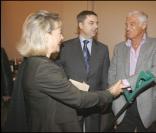 Jean-Paul Belmondo, Martine Montel et Christian Flaesch, le directeur de la police judiciaire