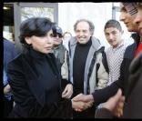 Rachida Dati et Nathalie Kosciusko-Morizet à Cernay (Haut-Rhin) le vendredi 14 novembre dans la matinée. Rencontre débat avec les habitants de quartier.