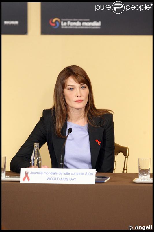 Carla Bruni ambassadrice mondiale de la lutte contre le sida 